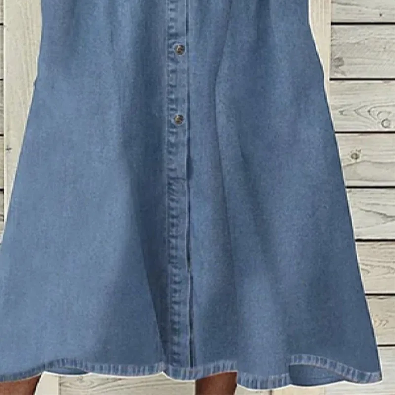 أنيقة بلون المرأة قصيرة الأكمام الأزرق فستان طويل للصيف التلبيب واحدة الصدر الإناث فساتين ماكسي فضفاضة غير رسمية