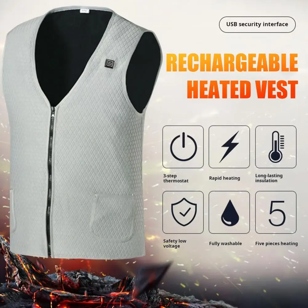 3 Heated Vest Zones Electric Heated Jackets Men Women Sportswear Heated Coat Heat Waistcoat USB Heating Jacket For Camping 2025