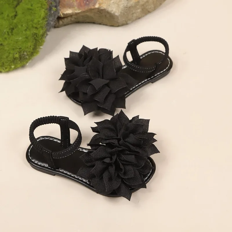 Girls Sandal Soild Color Versatile Kids Princess Casual Sandals Open Toes Breathable 2026 Summer Children Fashion Shoes Non-slip