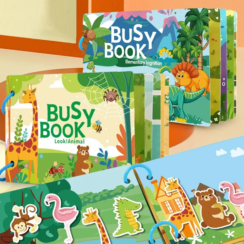 Reusable Busy Sticker Book For Kids 3+ Montessori Baby Quiet