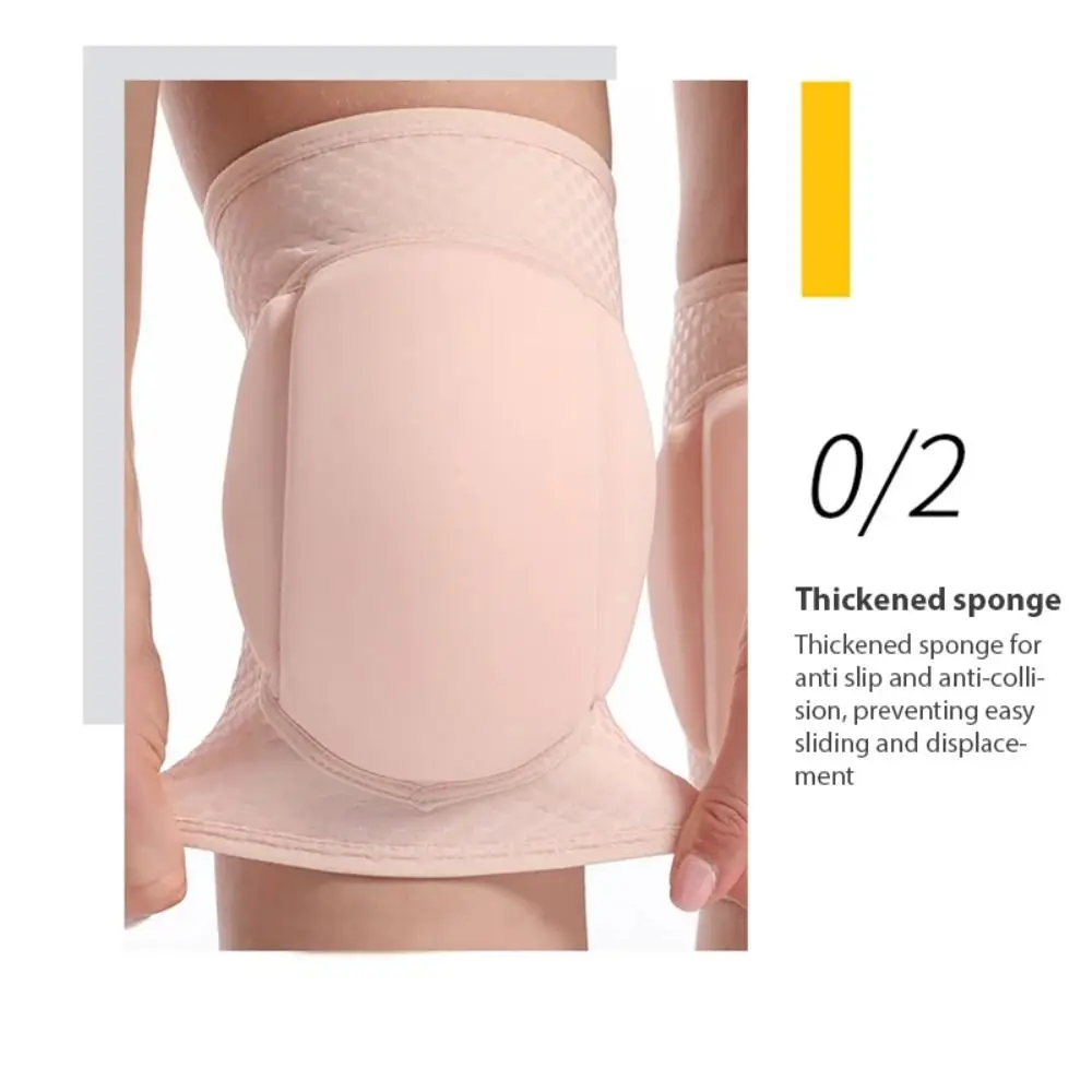 Thickening Sponge Sports Knee Pads Anti Collision Yoga Dance Knee Pads Non-Slip Black/Pink Elastic Knee Pads Fitness Gear