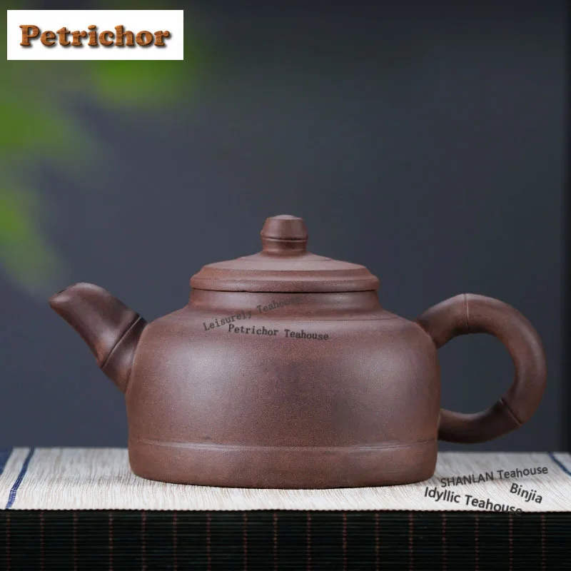 

1100 мл Исинский фиолетовый глиняный чайник ручной работы De Zhong горшок с необработанной рудой, грязевой чайник с фильтром, чайный сервиз Zisha, принадлежности