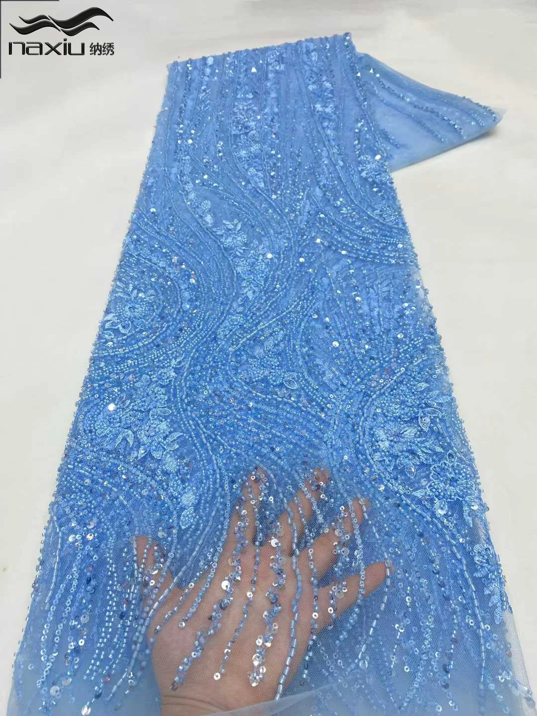 

Madison African Lace Fabric 2025 Sequins Beaded Embroidery Groom Nigerian Bridal 2026 High Quality Party Lace Fabric for Wedding