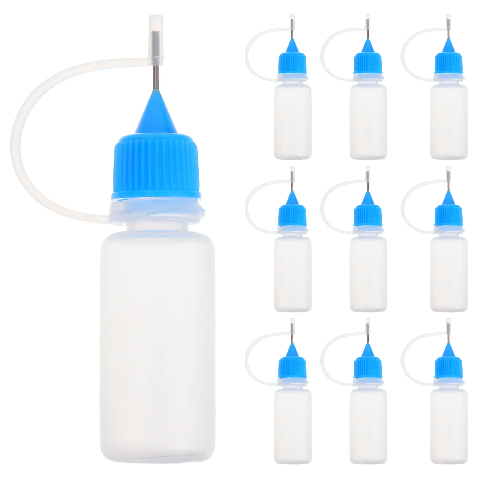 10 قطعة زجاجات ضغط بلاستيكية قابلة لإعادة الاستخدام مع غرامة لطلاء صبغ الشعر الغراء السائل الاستغناء لينة سهلة الضغط