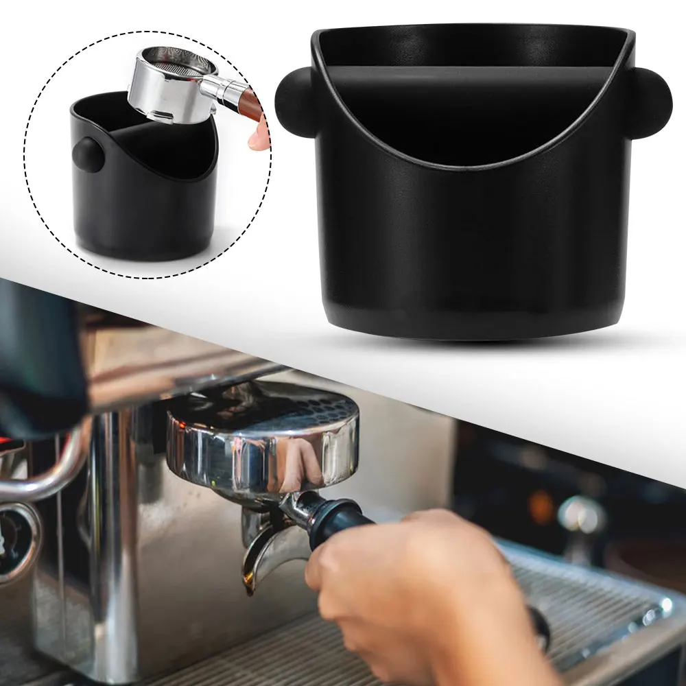 Coffee Grind Knock Box Coffee Grind Dump Bin Waste Bin with Removable Knock Bar Espresso Knock Box for Espresso Maker Accs