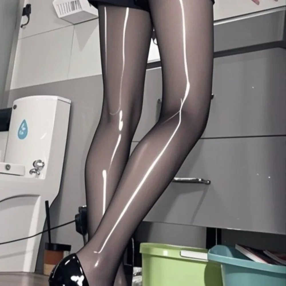 New Sexy 8D Smooth Glossy Socks Shiny Soft High Waist Pantyhose Glossy Women's Leggings Party