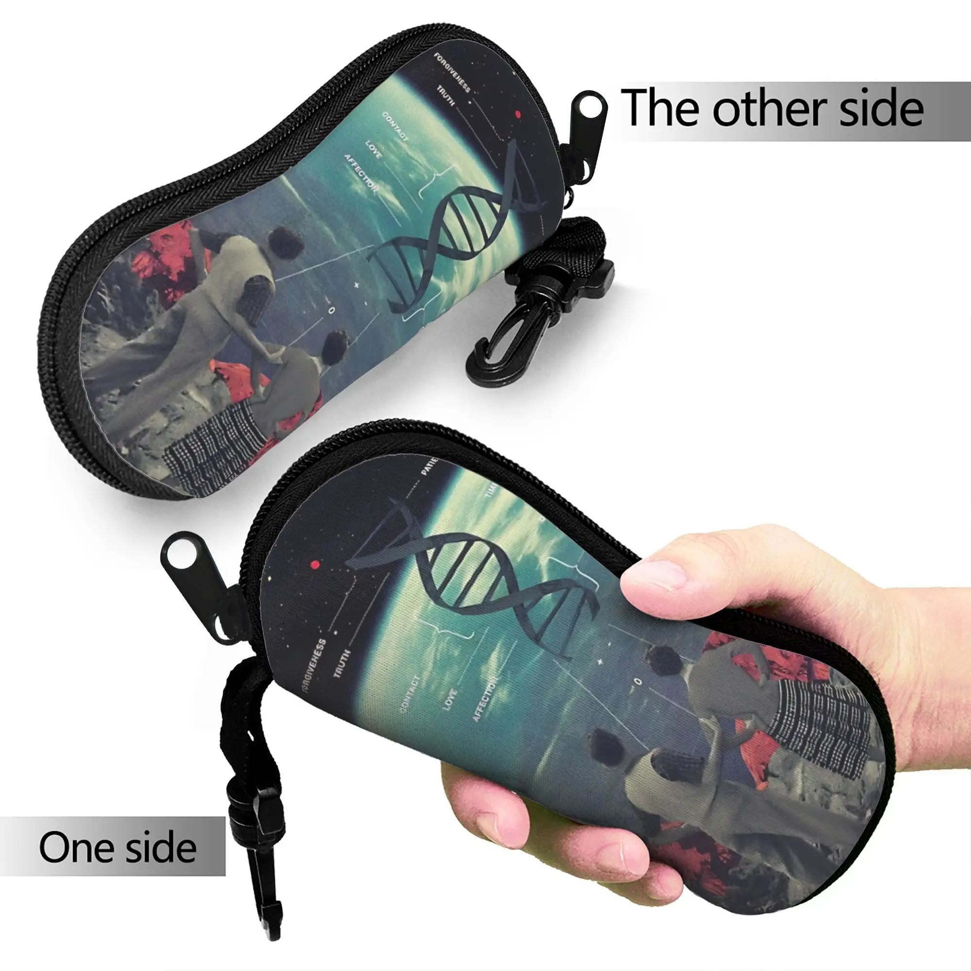 Mountain Morning  Glasses Case Cover  Key Chain Sunglasses Case Cute Convenient Eyeglass Cases Cover Unisex Eyewear Box