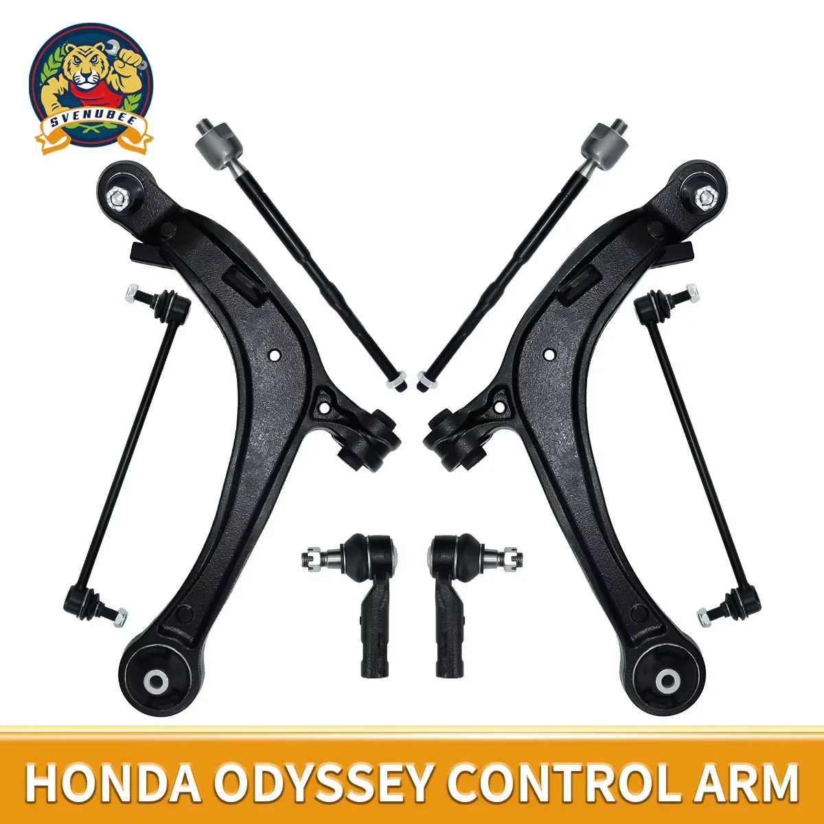 

Svenubee 8Pcs Control Arm With Ball Joint Assembly Suspensions Tie Rods Sway Bar Links Sets For Honda Odyssey 2011 2012-2017