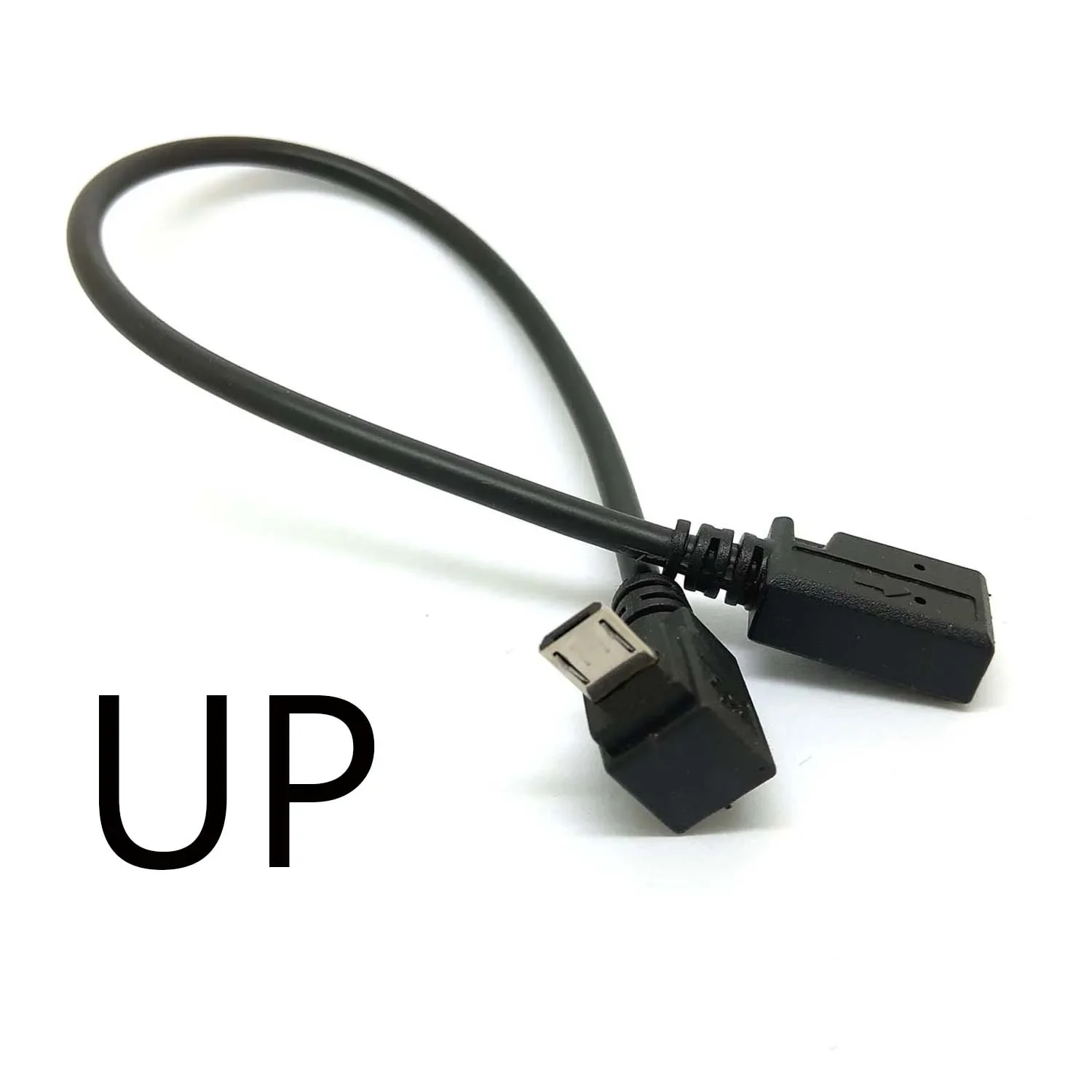 90 Degree Angle Micro Male To Mini Female USB Adapter Converter Data Charger Cable CORD New  Up Down Right Left