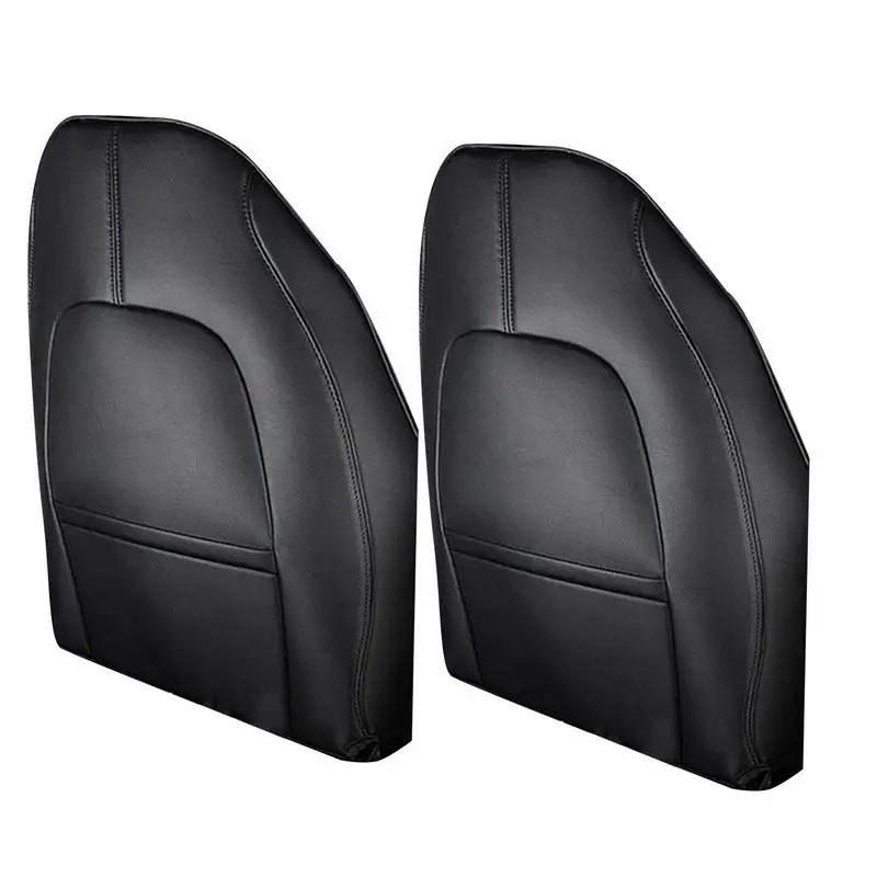 

ForTesla Model 3 Model Y Leather Seat Back Kick Protectors Anti Dirty Seat Back Pad Protector Car Interior Styling 2 Pieces