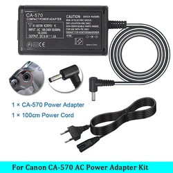 CA-570 AC Power Adapter Charger for Canon XA10 XA35 HV10 HV40 CX10 CX15 HG10 HG21 FS20 FS22 ZR60 DC40 Camcorder –CA570 8.4V/1.5A