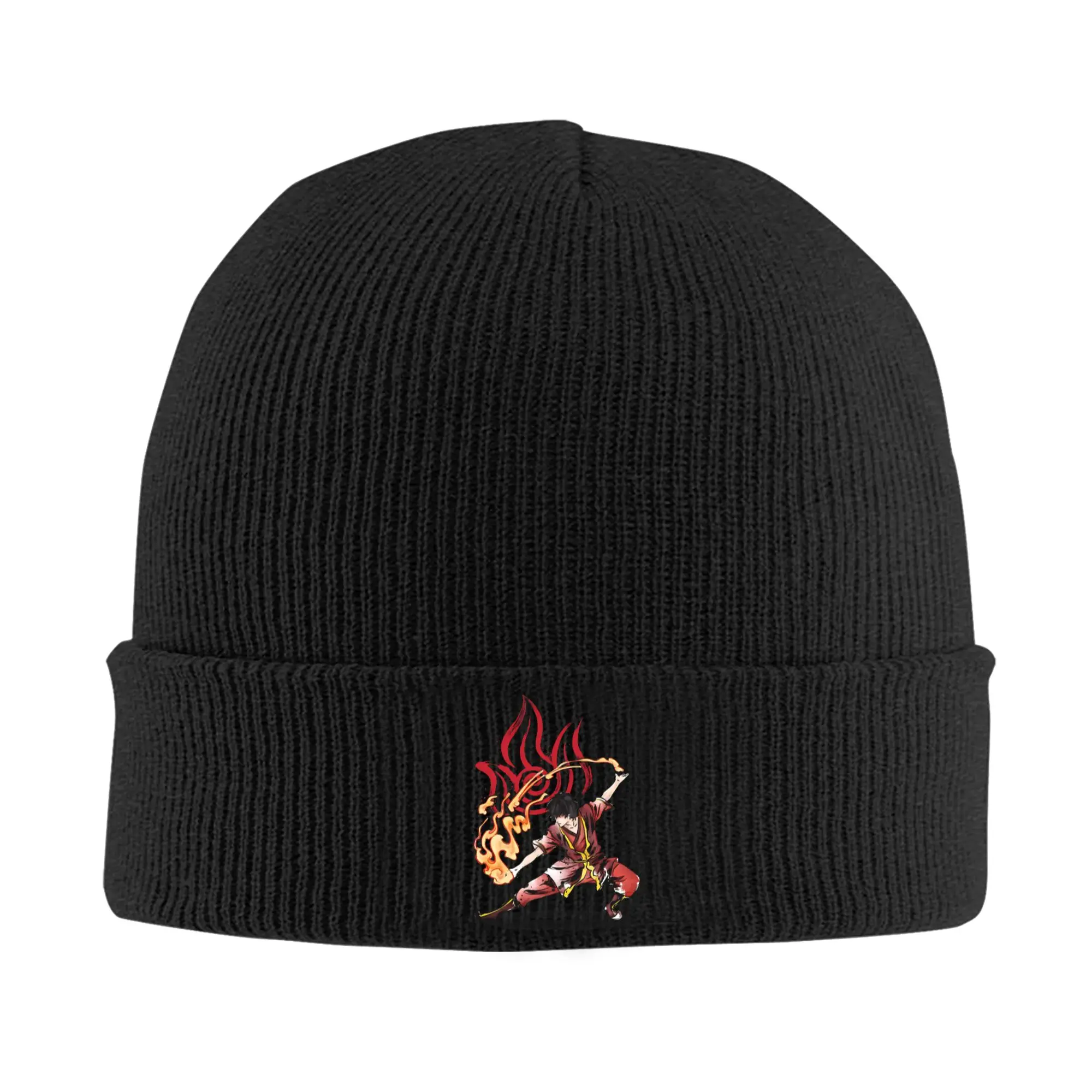 The Power Of Fire Nation Zuko Hats Autumn Winter Beanies Street Avatars Anime Caps Unisex Acrylic Bonnet