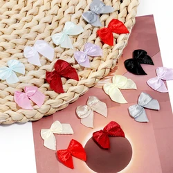 100Pcs Polyester Satin Ribbon Bows 20X25mm Colorful Hand Bow-knot Tie Small Bows for Crafts Christmas Party Decor Accessories