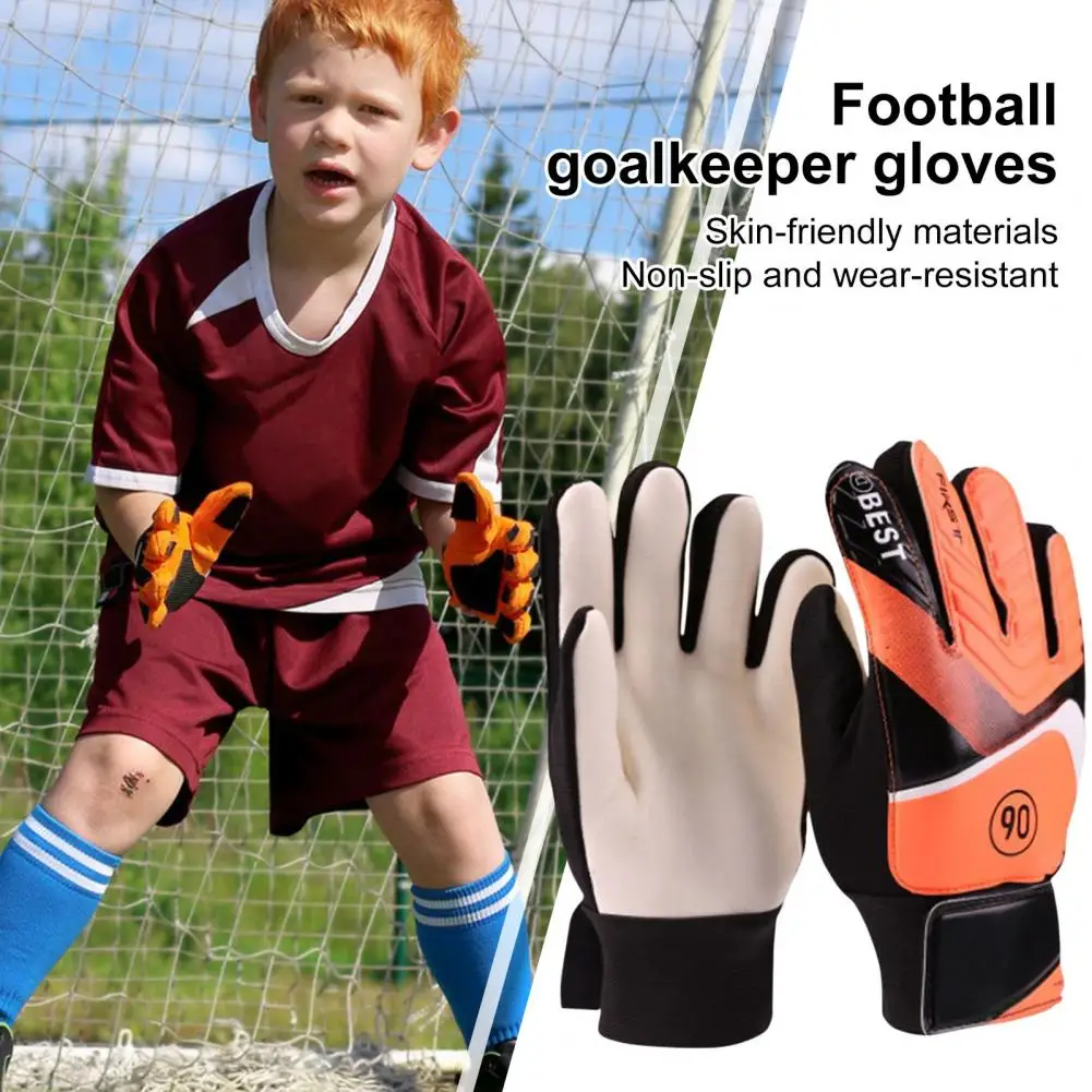 Kids Gloves Children's Adjustable Breathable Goalkeeper Gloves with Super Grip Finger Protection Anti-slip Palm Design for Kids super strong glass suction cup vacuum glass lifter with metal handle and pump heavy duty power grip industrial suction plate