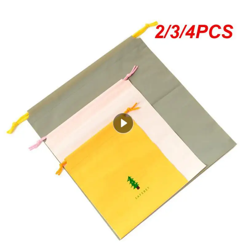 2/3/4PCS Cute Cartoon Clothes Packing And Finishing Bag Moisture-proof Household Storage Bag Waterproof Drawstring Bag