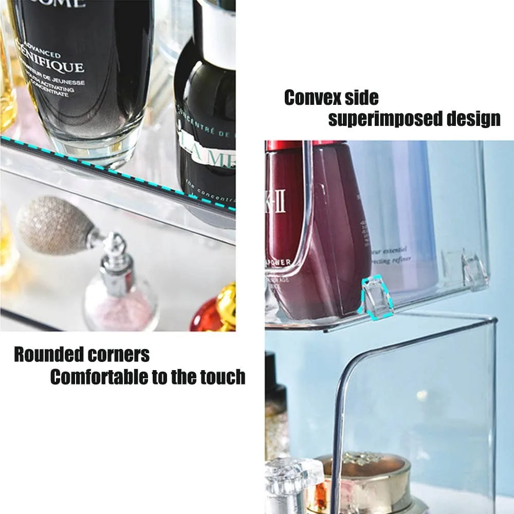 Cosmetic Organizer Makeup Storage Box Clear Acrylic Multi Purpose Storage Space Saving