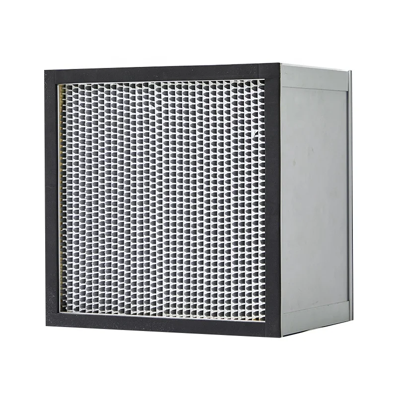 클린룸 AHU 시스템용 맞춤형 18x24x6'' HEPA 필터 99.99% 0.3μm V-Bank High H13/H14 중간 패널 필터 유리 섬유
