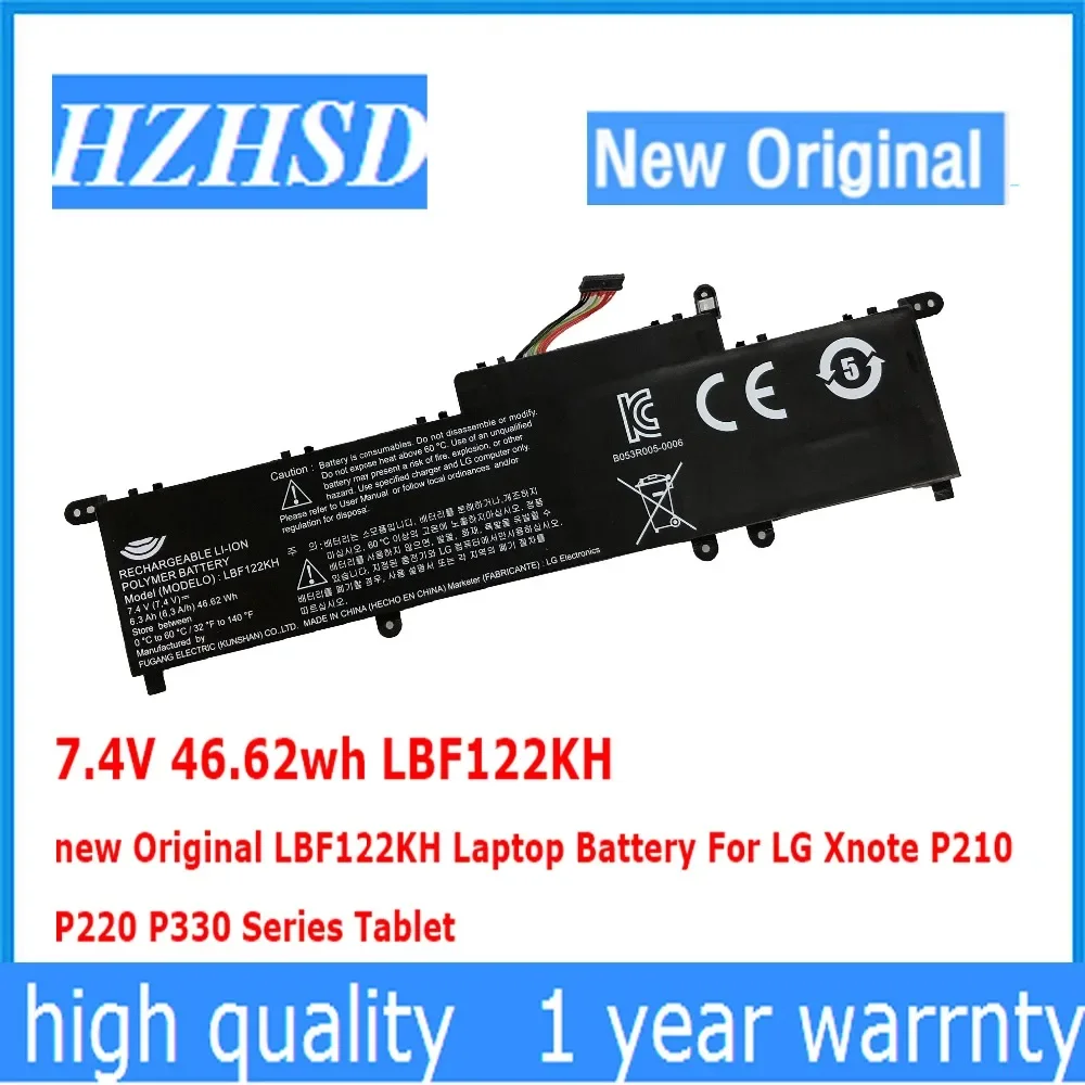 7.4V 46.62wh LBF122KH new Original LBF122KH Laptop Battery For LG Xnote P210 P220 P330 Series Tablet