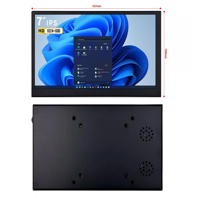

7 Inch Raspberry Pi Touch Screen IPS 1024x600 HD LCD HDMI- Display For RPI 4B 3B+ 3B PC Secondary Screen Portable Monitor