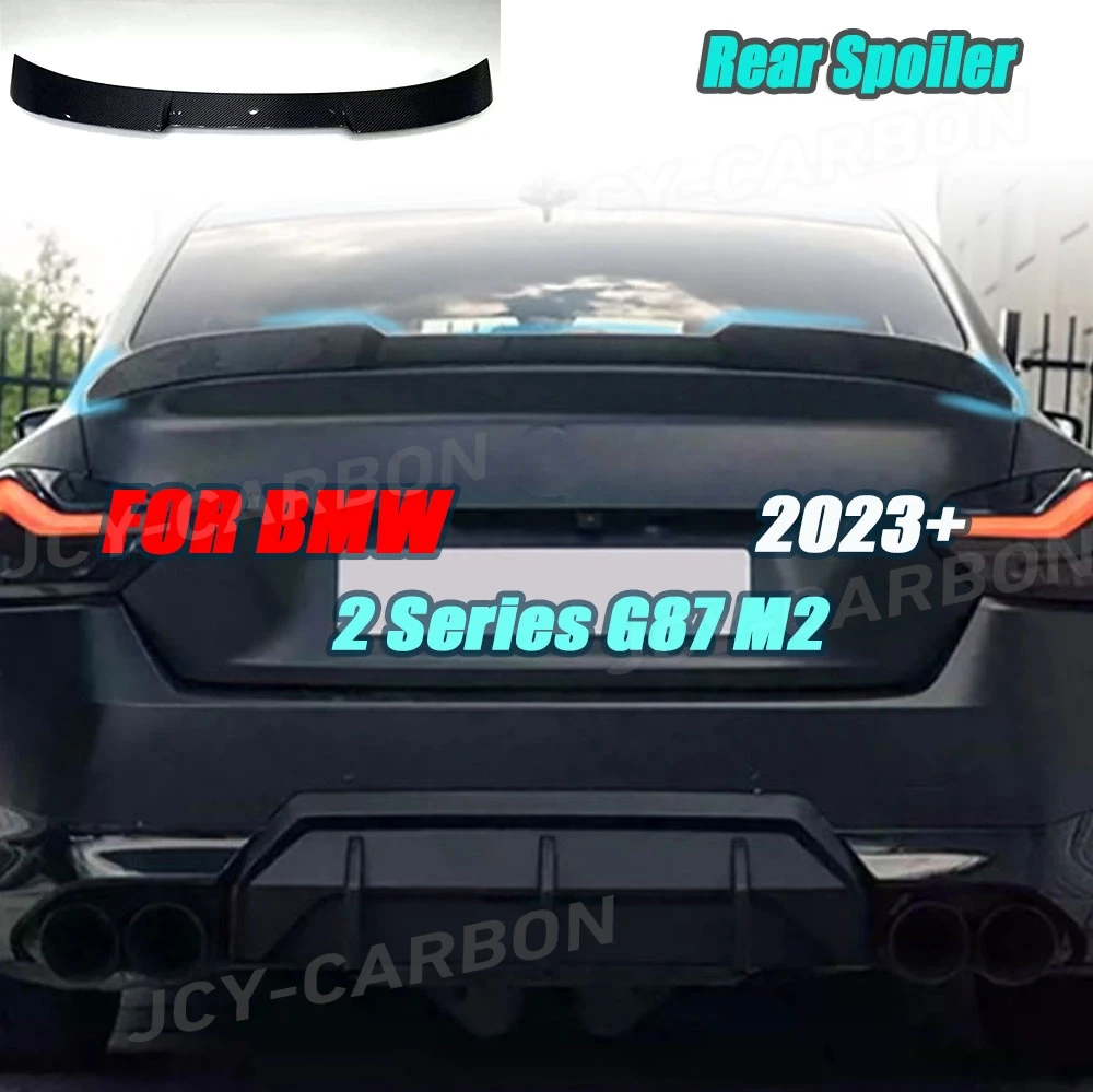 ألياف الكربون الخلفي سبويلر الكسوة لسيارات BMW 2 Series G87 M2 2023 + FRP سيارة الخلفي الخارجي مجموعات الجسم اكسسوارات عالية الجودة الديكور #1