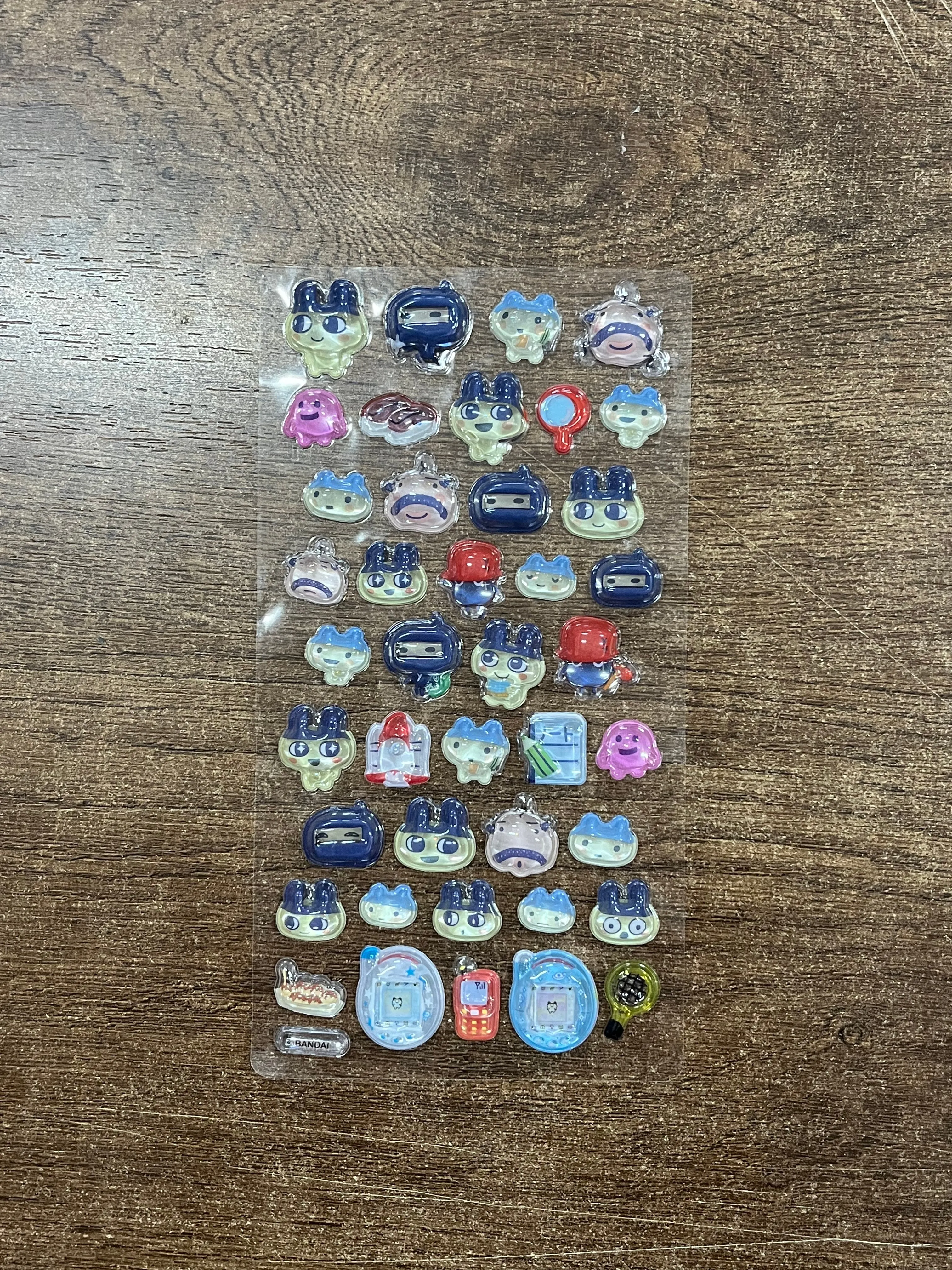 귀여운 타마고치 스티커 만화 창의적인 주변기기 휴대폰 케이스 투명 스티커 핸드 어카운트 재료 친구 생일 선물