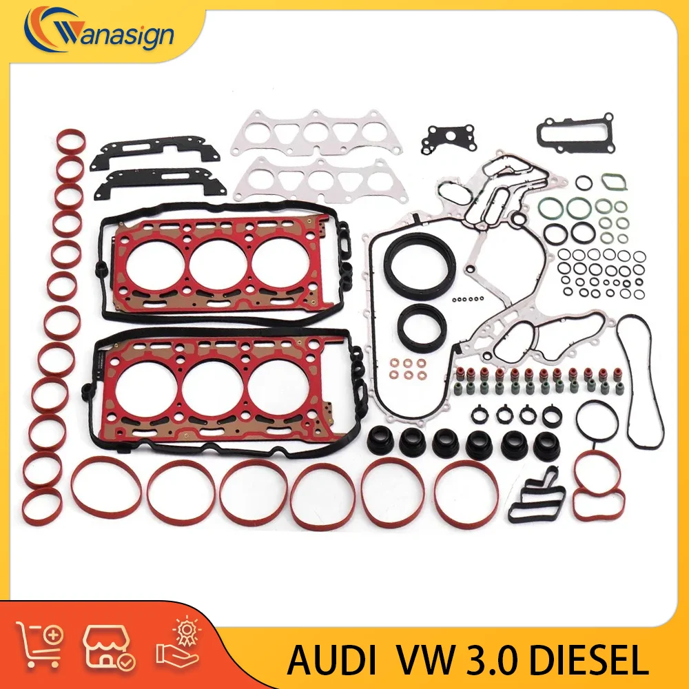 

ENGINE Rebuilding Seals Gasket Set For Audi Volkswagen A4 A5 A6 A7 A8 Q7 Q8 AMAROK TOUAREG 3.0L 3.0T V6 24V 3.0 L T 2014-2024