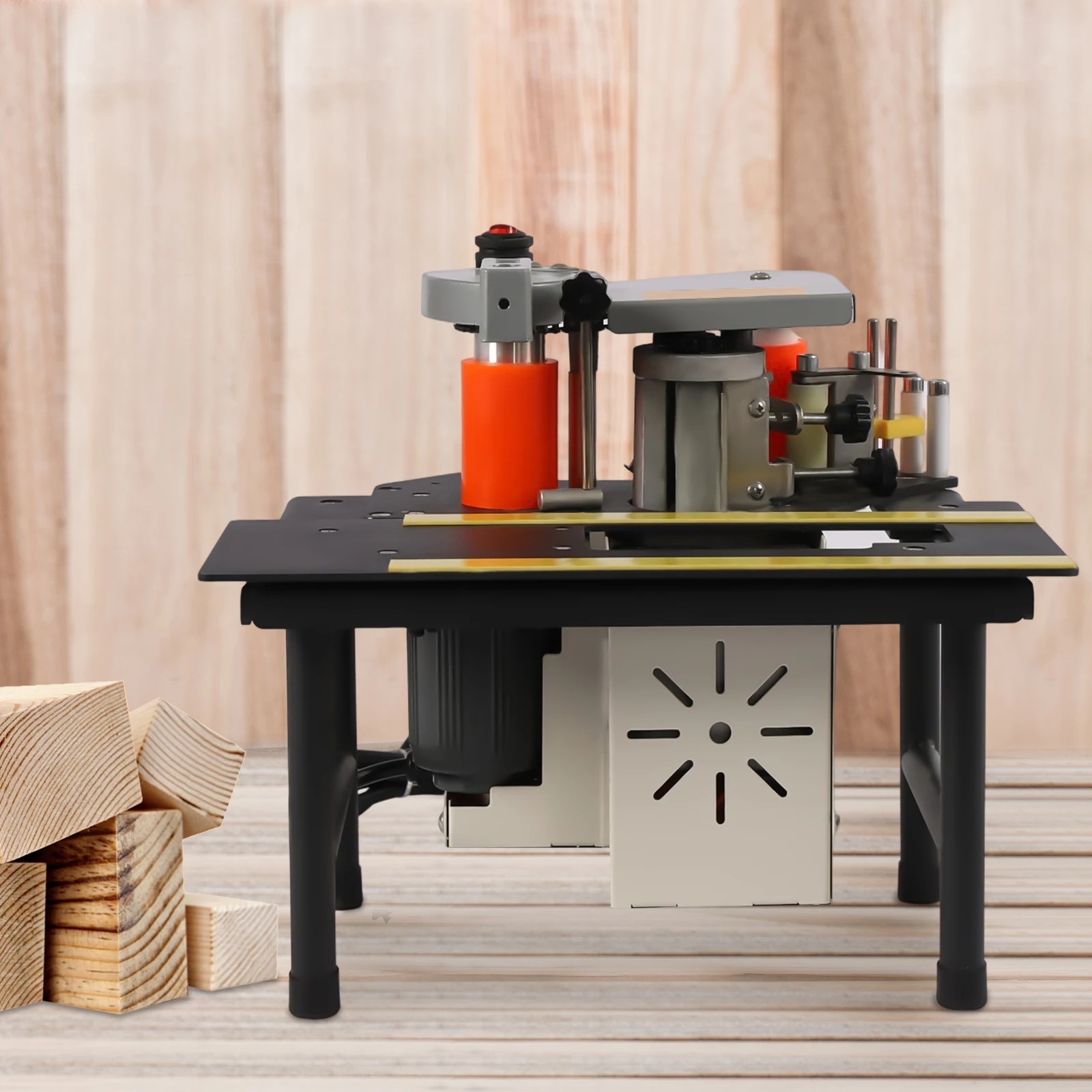 ماكينة ربط حواف النجارة المحمولة بقدرة 900 وات، غراء مزدوج الجانب، ماكينة حافة الفوق