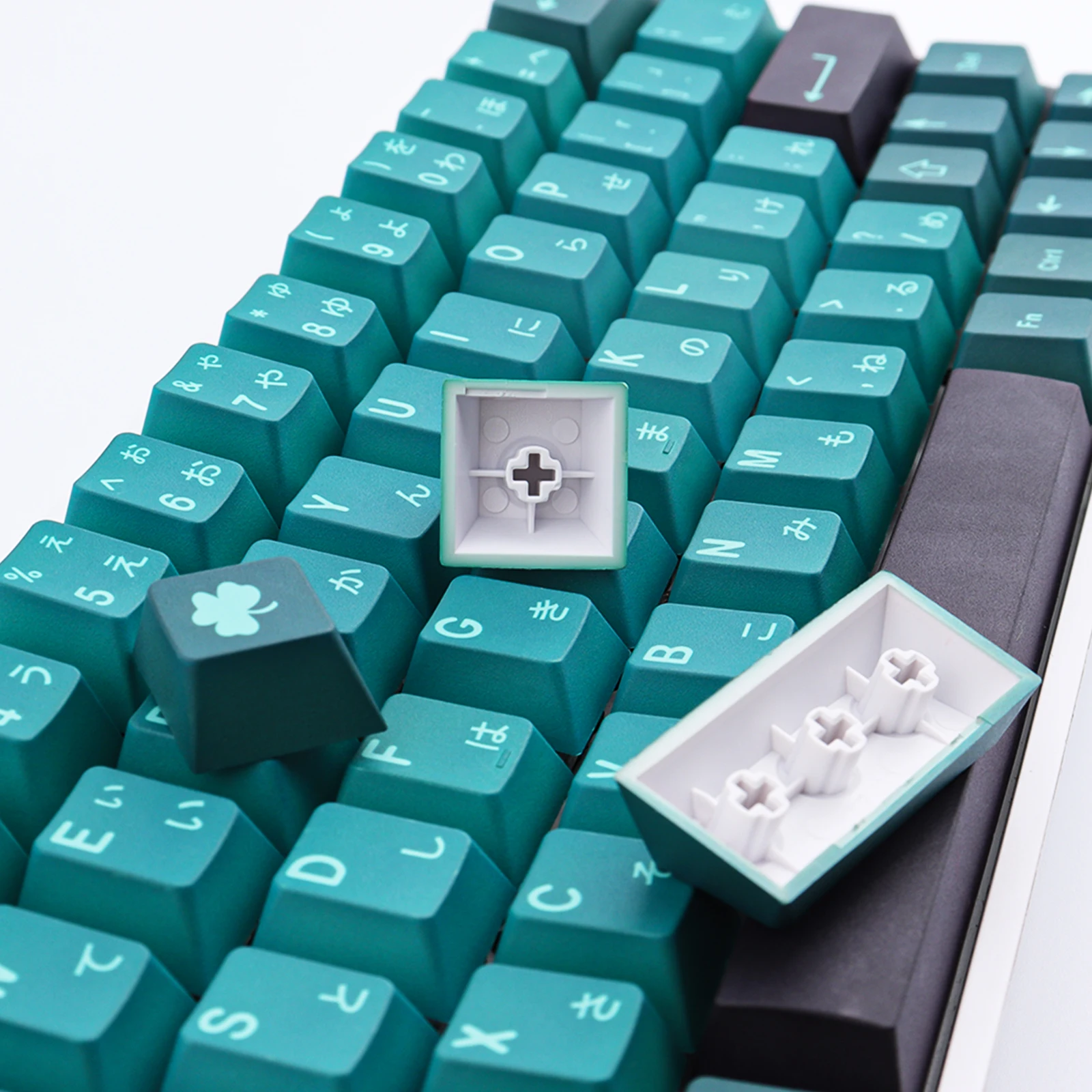 GMK Green Ghost Keycap PBT Sublimation à cinq faces