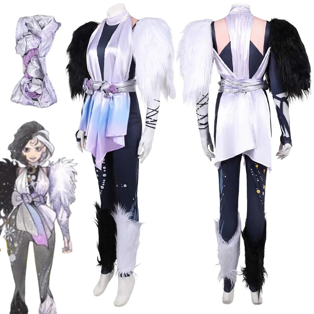

Game Rival Cosplay Luna Snow Jumpsuit Party Roleplay Costume Female Adult Suits Outfit Halloween Carnival Party Clothing