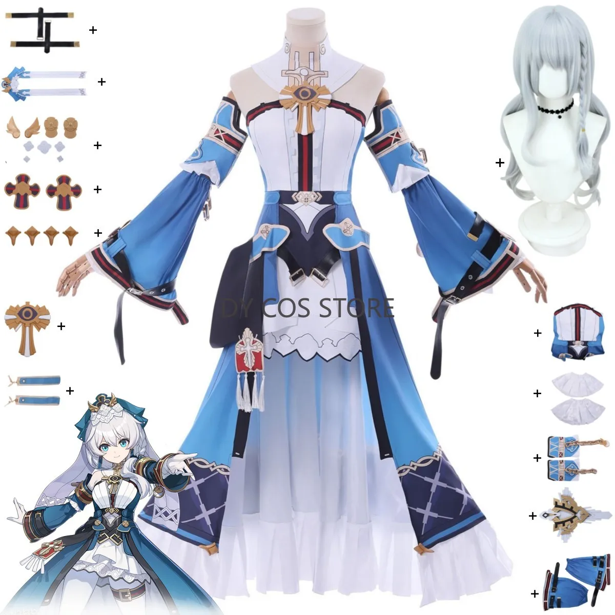 

Игра Honkai Impact 3, Тереза Апокалипсис, карнавальный костюм, шикарная арка, новая кожа, боевая форма, платье, парик, женский сексуальный костюм