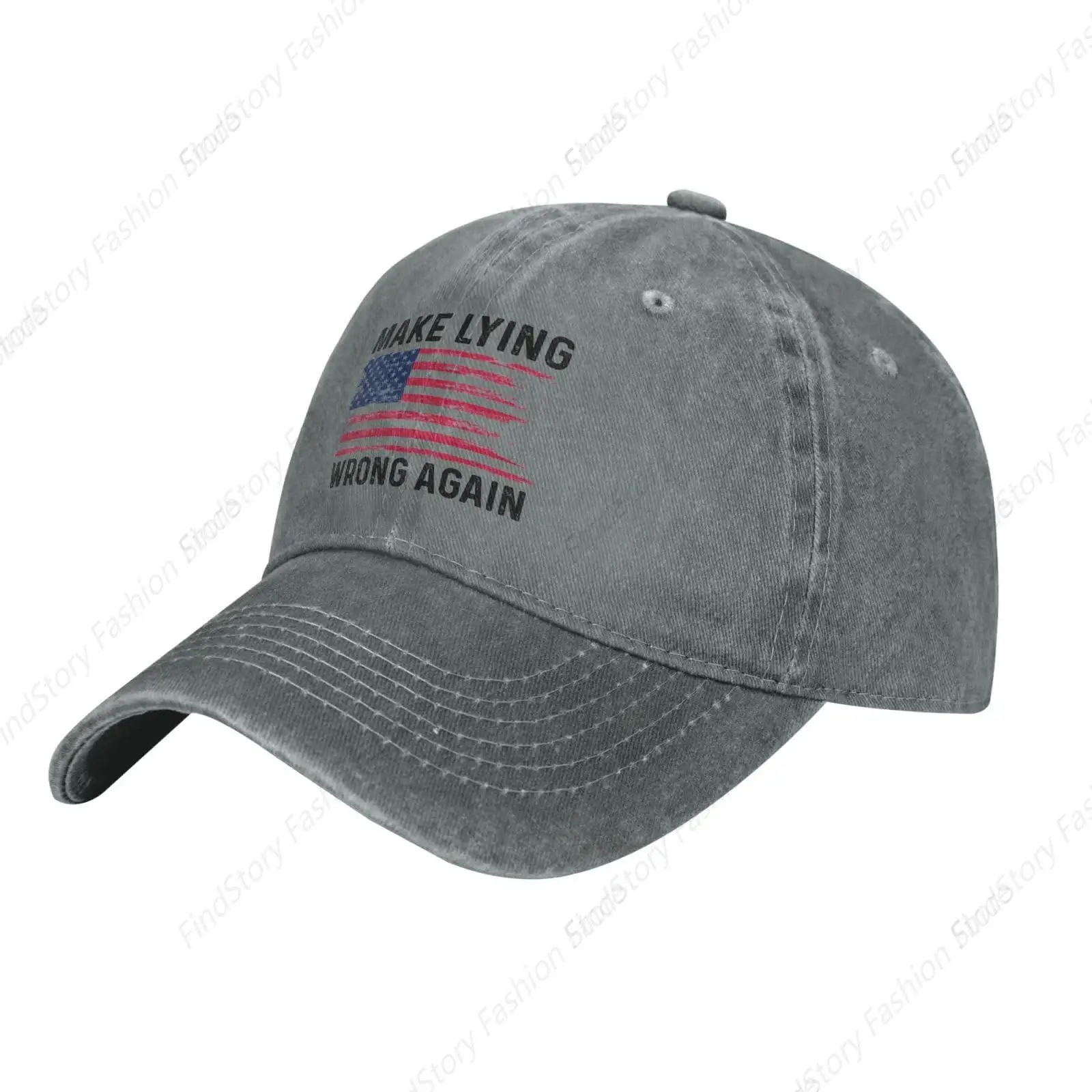 Funny Make Lying Wrong Again Baseball Cap Unisex Vintage Trucker Denim Golf Dad Hat Adjustable Casual Hip-hop Sports Daily