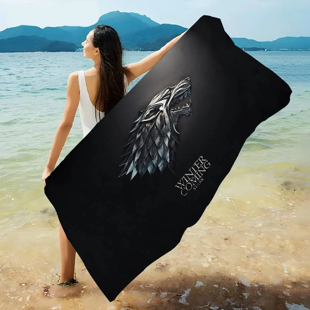 Popular TV Series G-Game Of T-Thrones Beach Towel Colorful Bath Towels for Girl Microfiber Quick Dry Custom Sand Free Beach Yoga