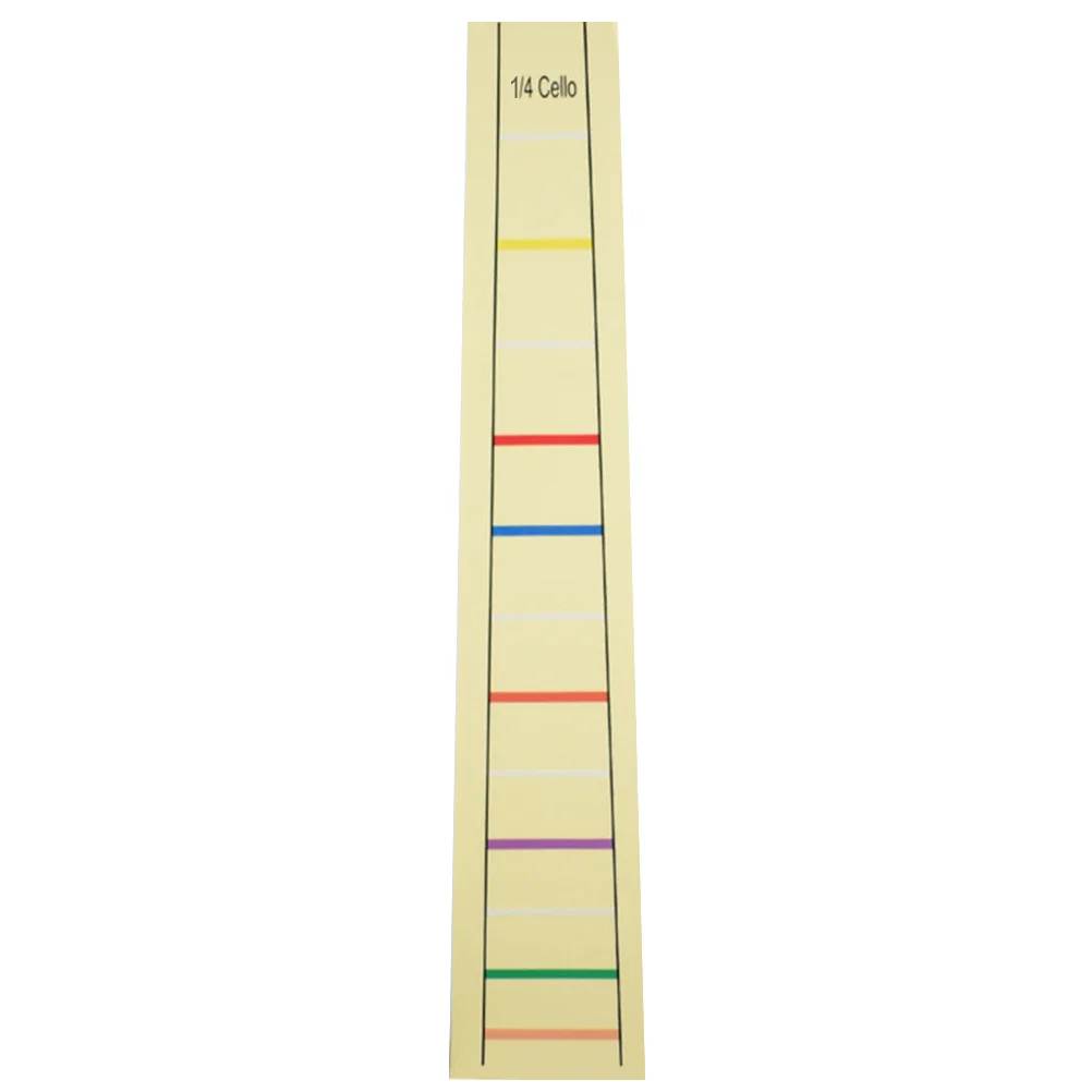 ملصق ملصق لوحة أصابع التشيلو أصفر مقاس 1/2 سهل الاستخدام وإزالة أداة التعلم اللاصقة المتينة للمبتدئين #6