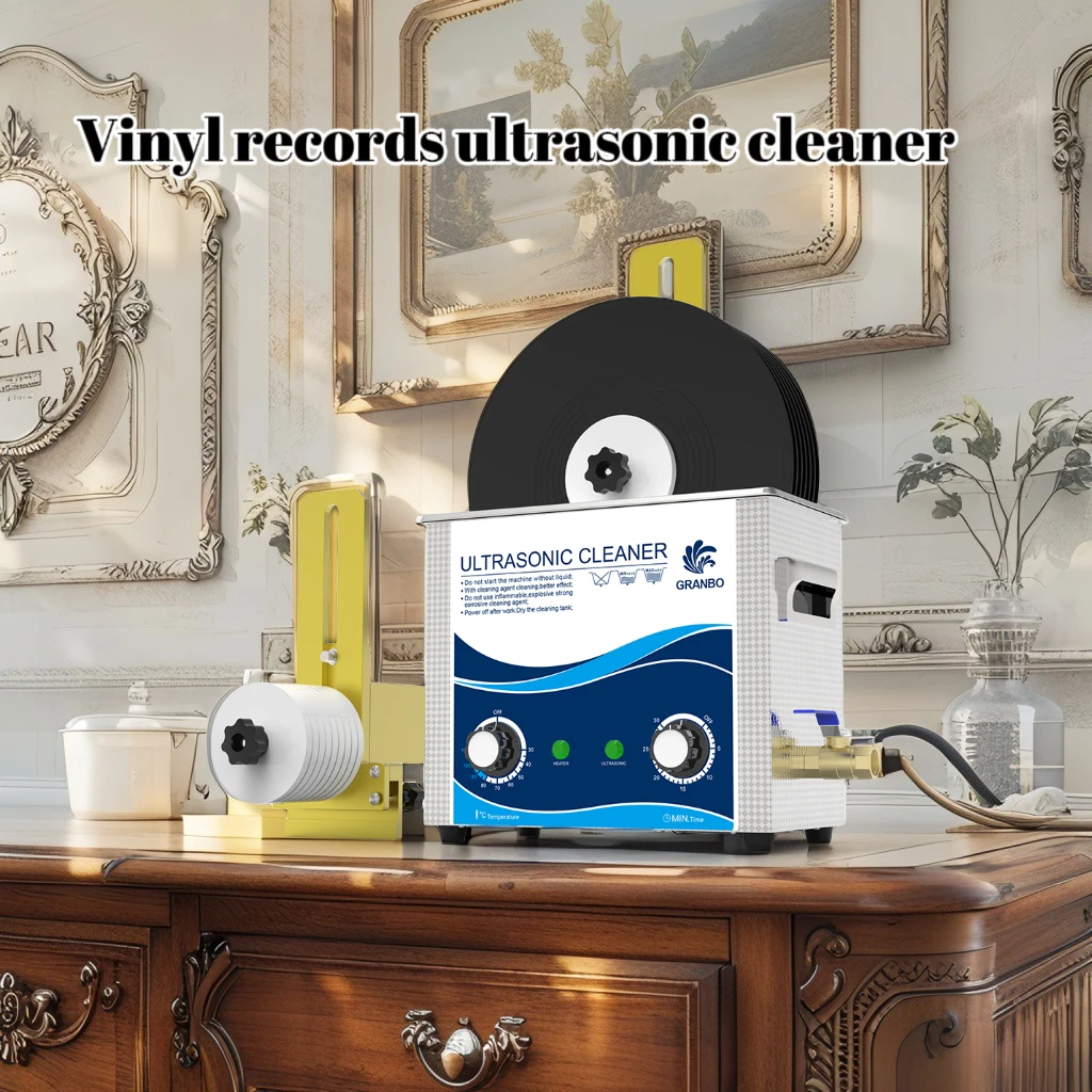 

Granbo Vinyl Records Ultrasonic Cleaner Bath Timer Heater Ultrasonic Cleaning Kit Motor Bracket Tools