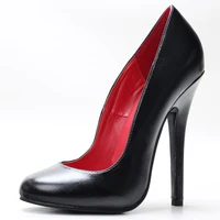 5.5Inch Stiletto Ultra High Unisex oldhollywood Vintagefashion Round Toe Pump Plus Size Shoes - Image 5