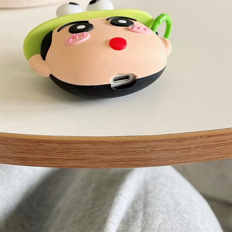 Custodia carina Frog Boy per AirPods 4 Airpod 1 2 3 Pro Pro2 Auricolari Bluetooth Scatola di ricarica Custodia protettiva per auricolari