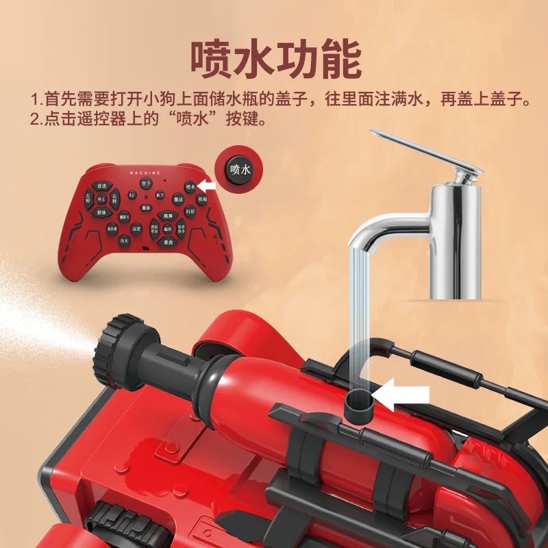 Robot de lutte contre l'incendie Intelligent, chien électronique, télécommande interactive vocale pour animaux de compagnie, jouet pour enfants