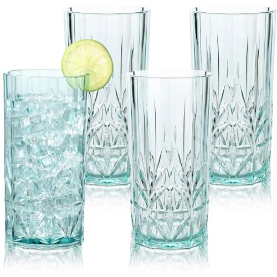

Набор из 4 небьющихся высоких стаканов из тритана, 18 унций - Myrtle Beach Drinking Glasses - Небьющиеся стаканы для вечеринок