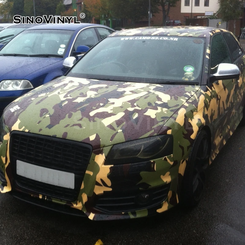 SINOVINYL Camouflage Camo Customized Graphic Car Wrap Vinyl Sticker Auto Body Wrapping Film