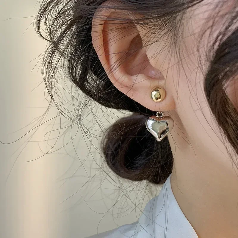 

3d Love Contrast Color Stud Earrings For Women Cool Retro Earrings Jewelry Gifts For Birthdays Christmas