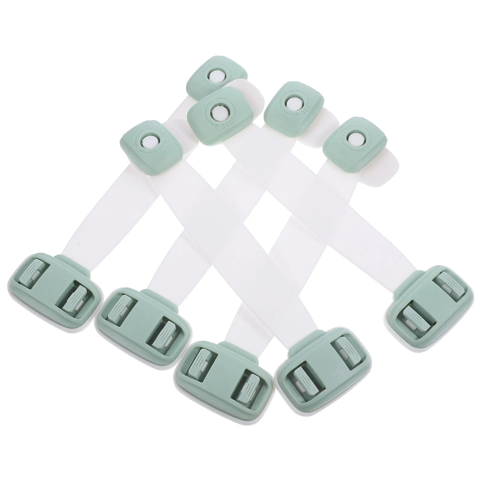 

5 шт. замков для холодильника, детские замки-защелки для шкафов, поворотные на 360 градусов, с двойной кнопкой, для защиты детей