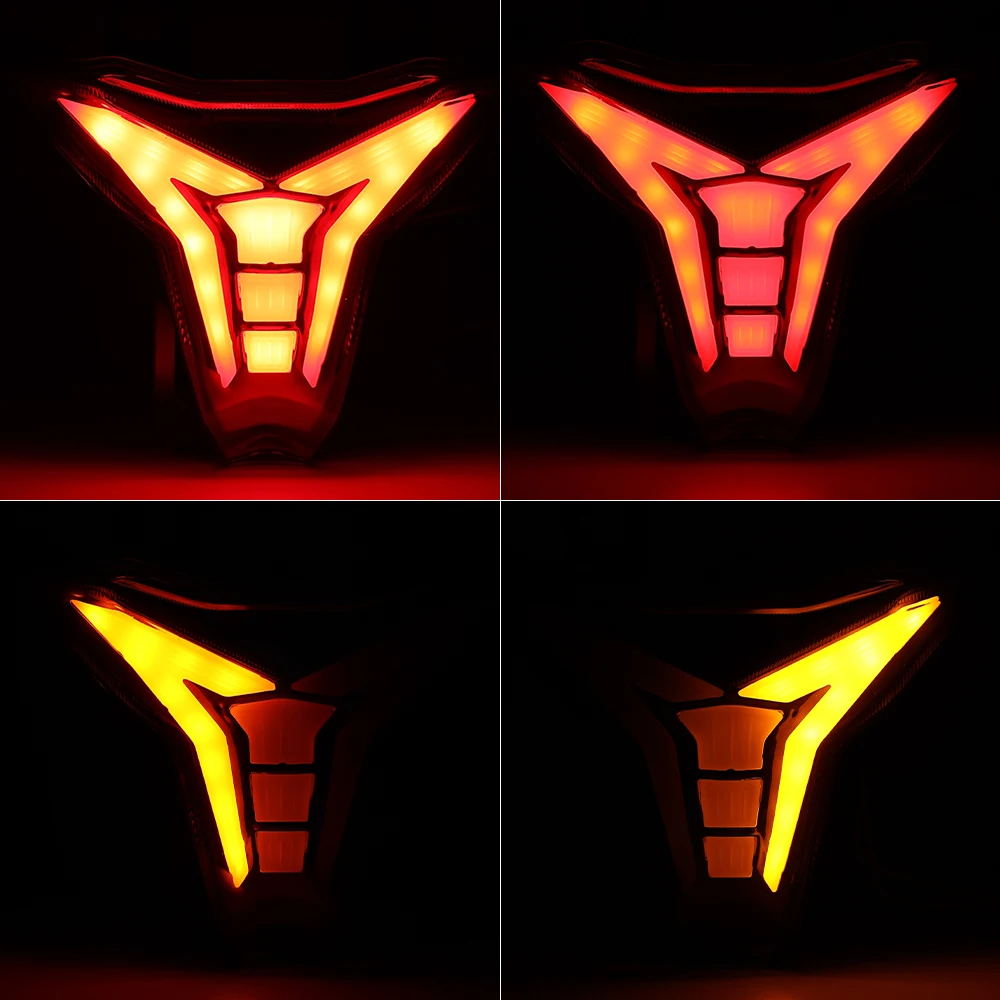 LED Tail Light For Kawasaki Ninja ZX-4R ZX-4RR 2023 2024 Motorcycle Rear Brake Turn Signal Integrated Lamp Blinker Taillight