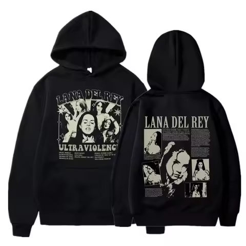 Singer Lana Del Rey Hoodies Ultraviolence Music Album Hoodie Men Women's Aesthetic Fashion Oversized Sweatshirt Men's Streetwear