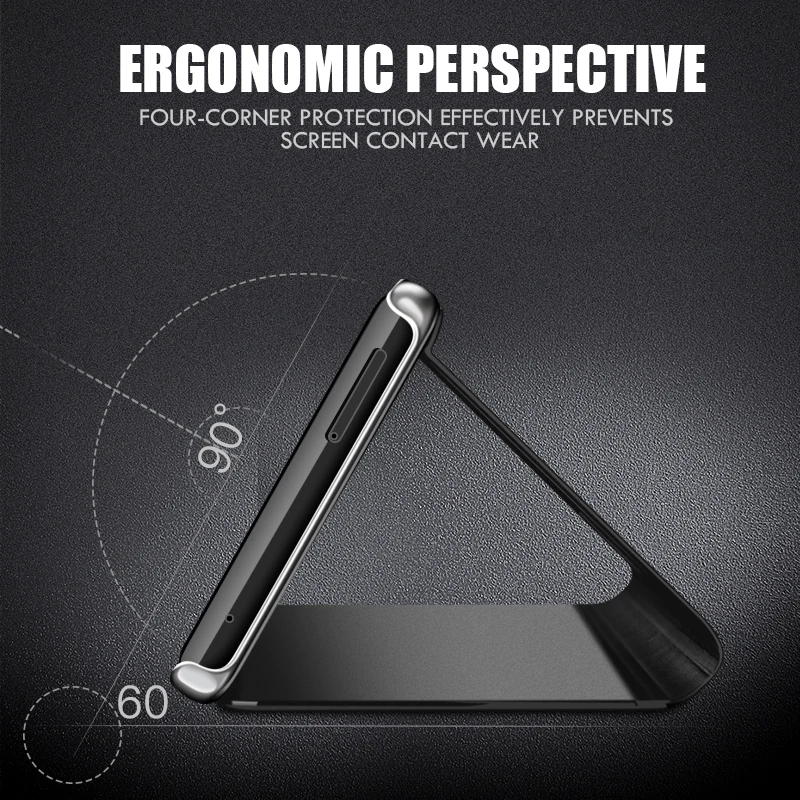 for huawei nova 5t case smart mirror view case for huawei nova5t stand phone cover on huwei nova 5 t yal-l41 shockproof coque