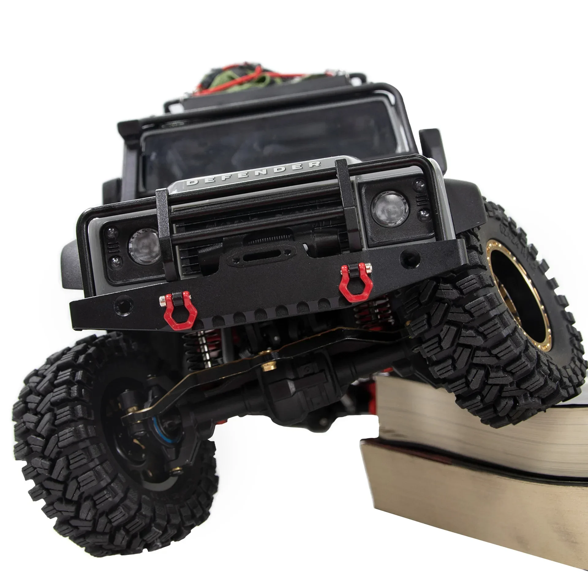 TRX4M Metal Front and Rear Bumper with Tow Hook for TRX4M Defender 1/18 RC Crawler Car Upgrade Parts Accessories