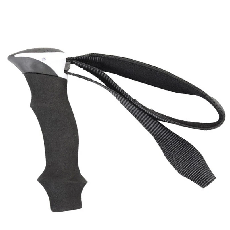 Accesorios para bastones de trekking, hebilla de bloqueo de punta de bastón, accesorios para mango de cabeza de palo de trekking, mango recto, correa de muñeca exterior en forma de T