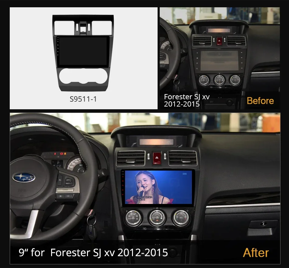 K6+ 2K Screen For Subaru Forester 4 SJ 2012 - 2015 Car Radio Navigation Video Stereo Multimedia Player GPS Android12 No 2din 360