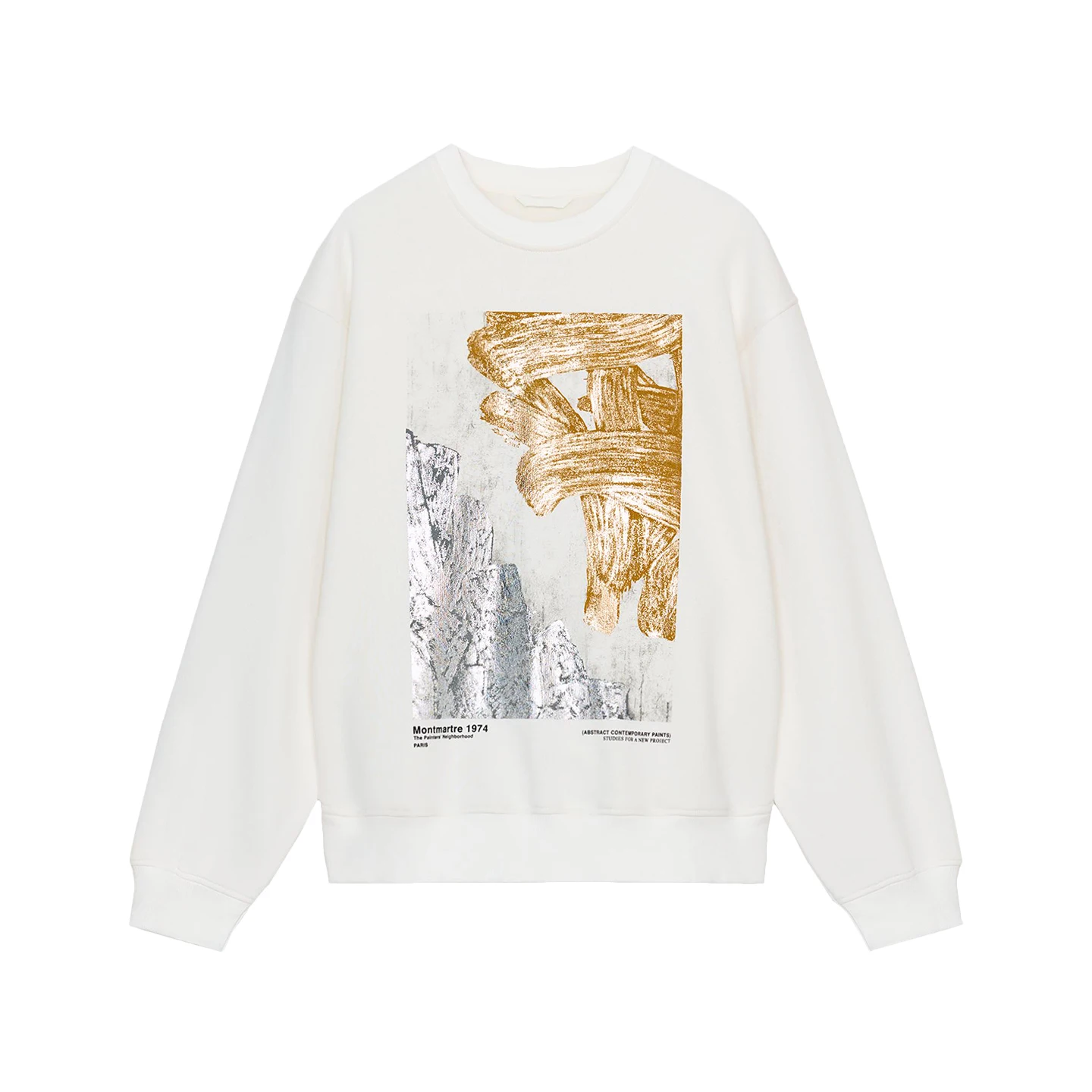 Mole Casual Estiloso com Estampa Metálica para Mulheres, Estilo Outono 2025, Z, Ajuste Solto, Manga Longa, Decote Red...