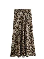 HH Women Fashion Leopard Print Skirt Vintage High Waist Midi Skirts Elegant Women Summer Casual Streetwear Skirt - Image 6