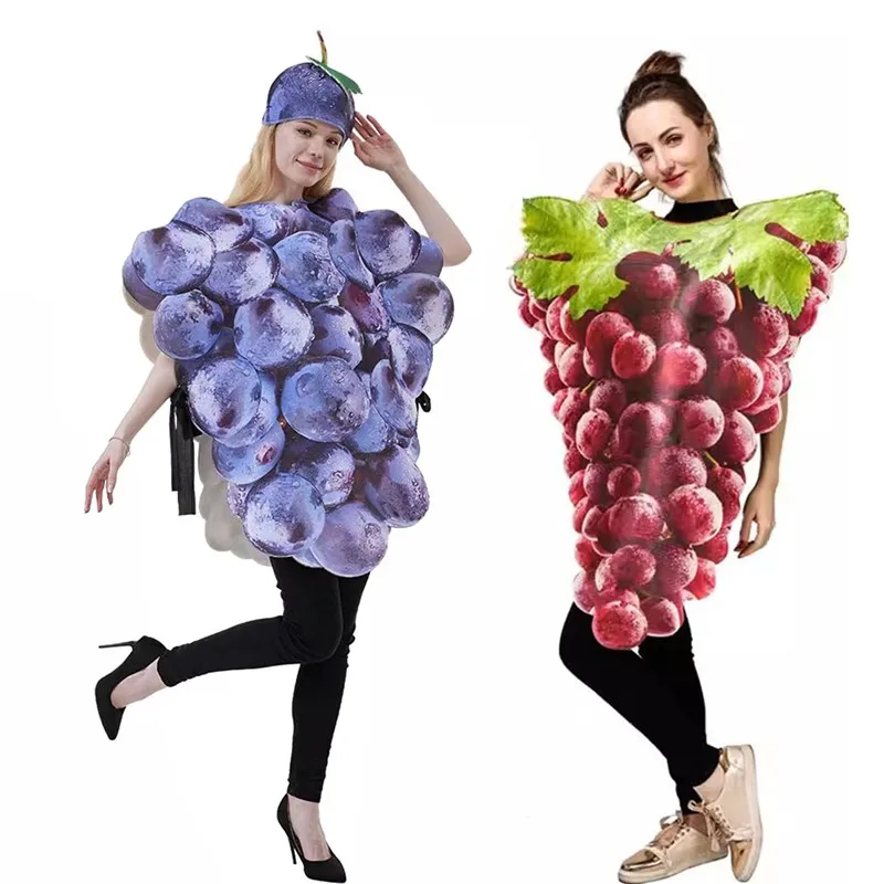 

Funny Halloween Grape Costume Purple Grape Performance Suit Company Annual Meeting Outfit Red Grape Zinger Ladies' Costume